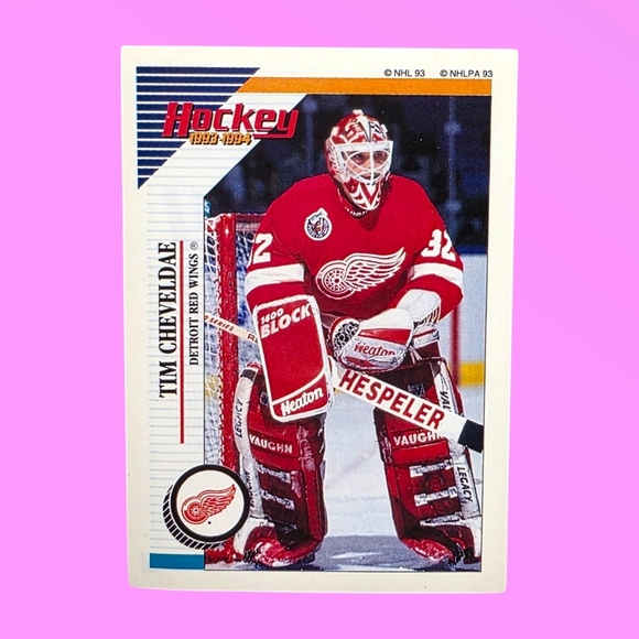 1993-94 Panini Hockey Tim Cheveldae Detroit Red Wings #254 Sticker - Picture 1 of 3